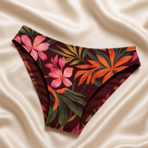 Shade & Shore Women’s Floral Bikini Bottom Tropical Print Size S New - Picture 3 of 8